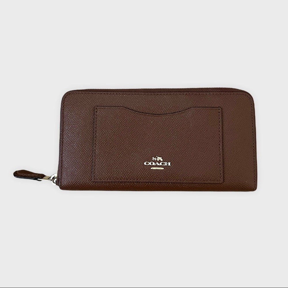 Coach Accordion Zip Wallet Brown